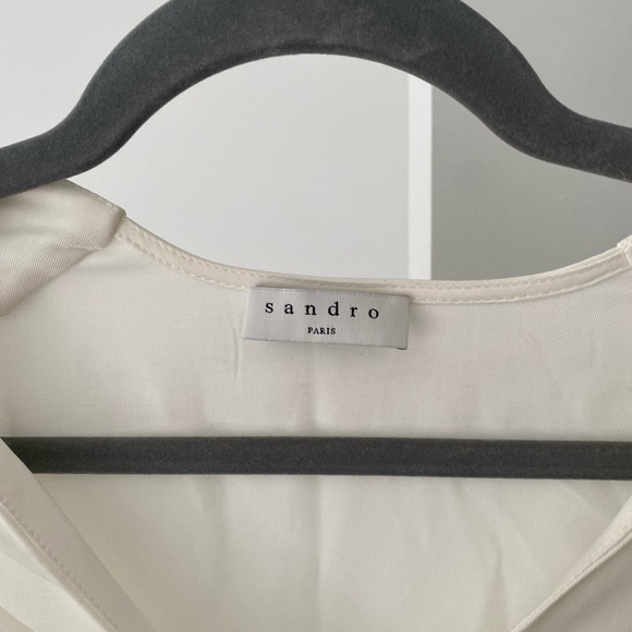 Sandro Paris women shirt blouse ecru - size 1 - Picture 4 of 4